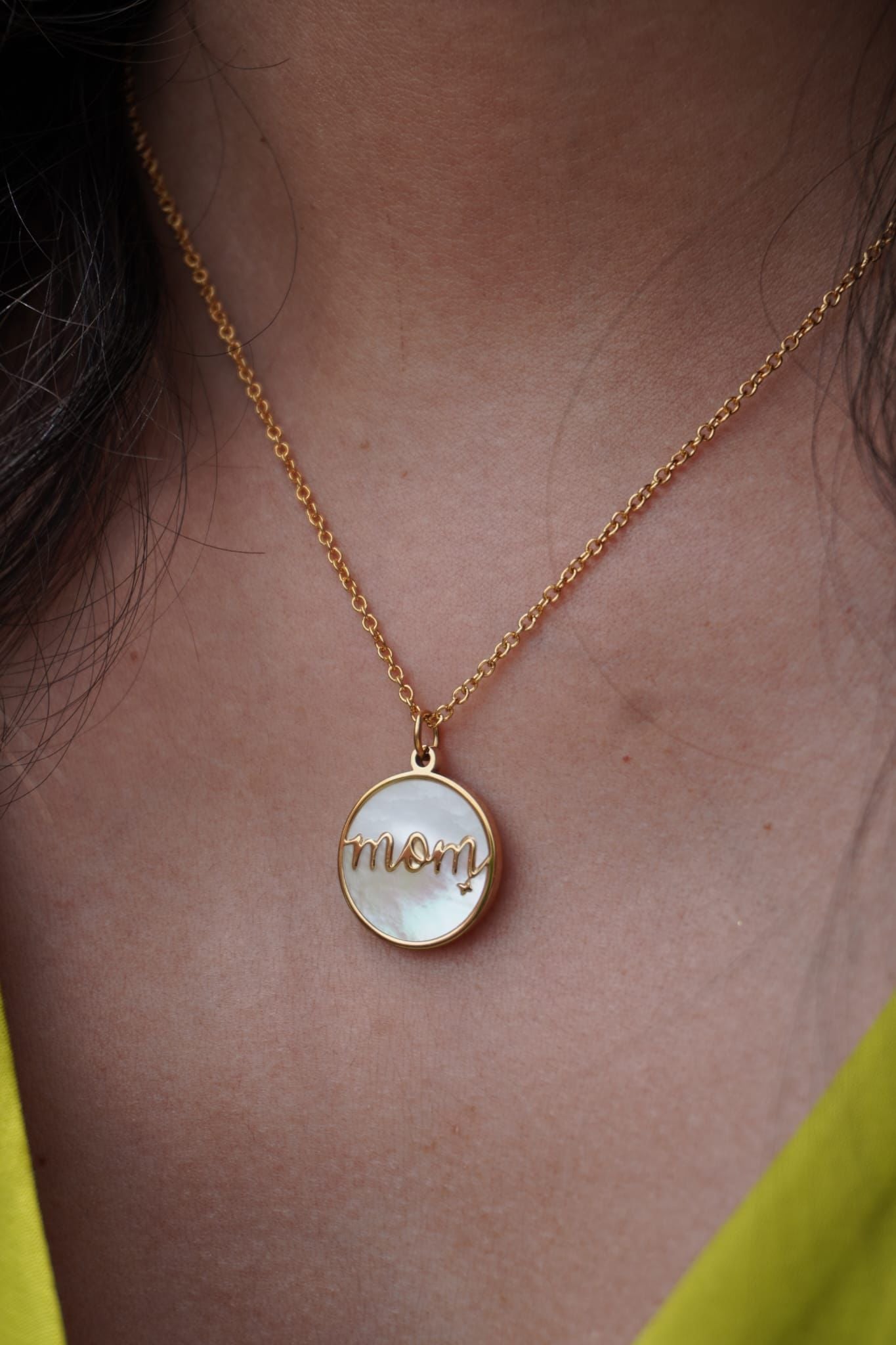 IVORY Gold Mother-of-Pearl Necklace