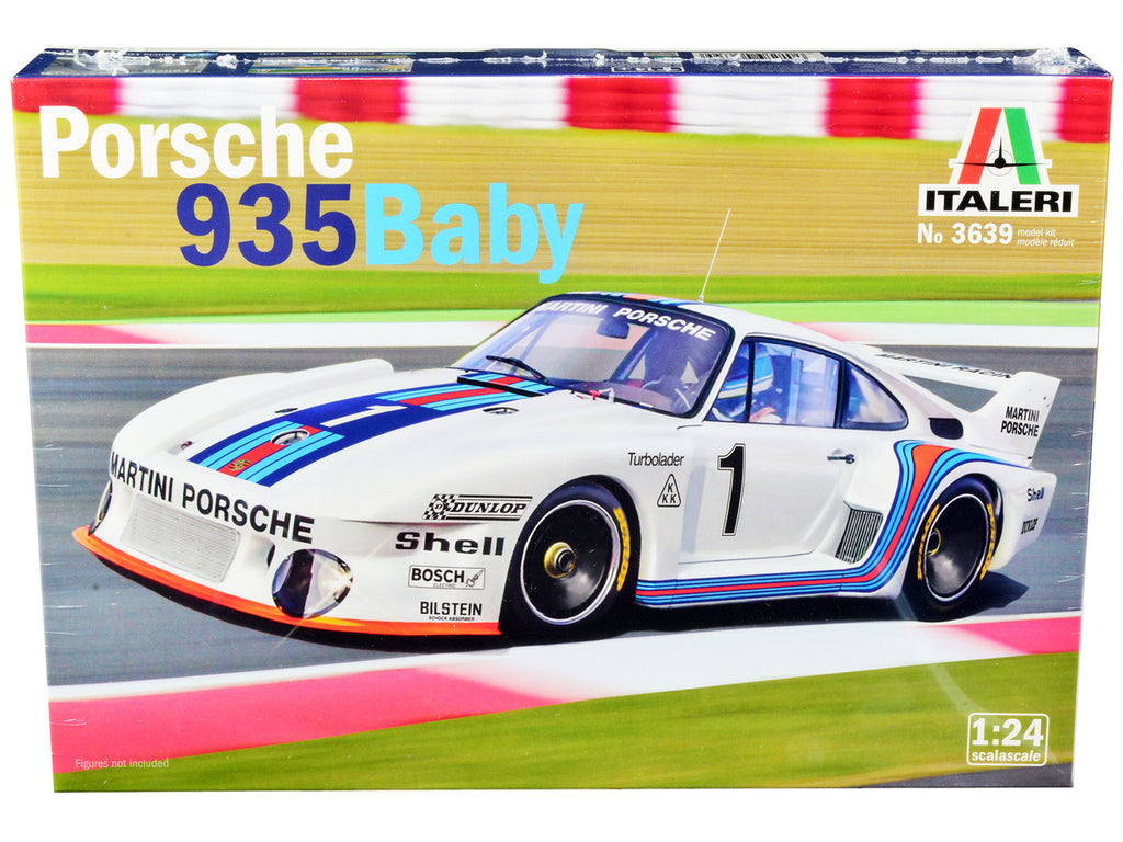 Front view of Italeri Porsche 935 Baby Model Kit in original packaging