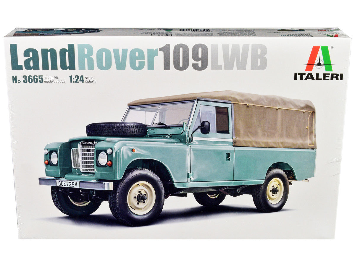Front view of Italeri 1/24 Scale Land Rover 109 LWB Model Kit