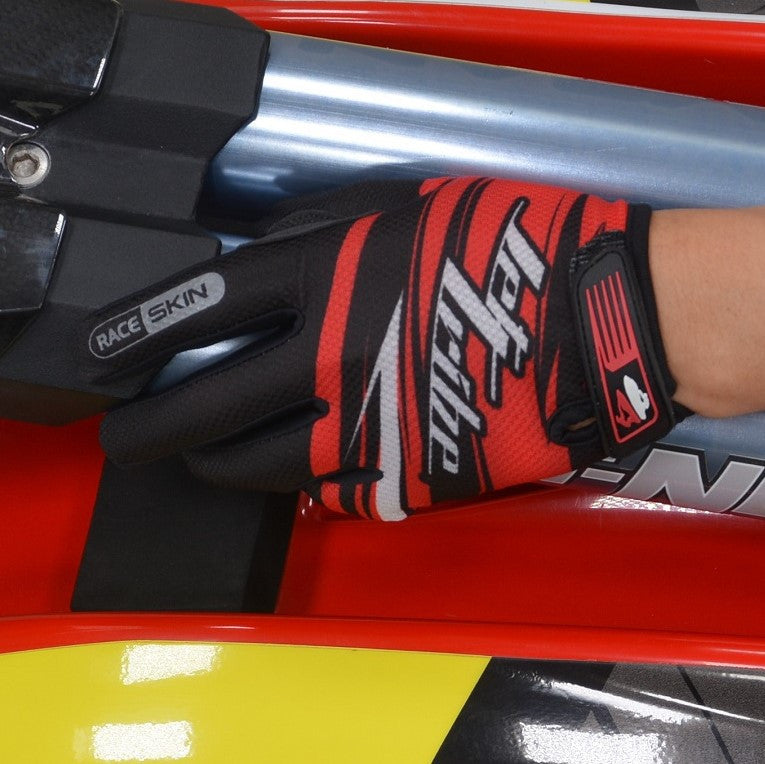 Race Skin PWC Gloves - Red Jetski Ride & Race Gear