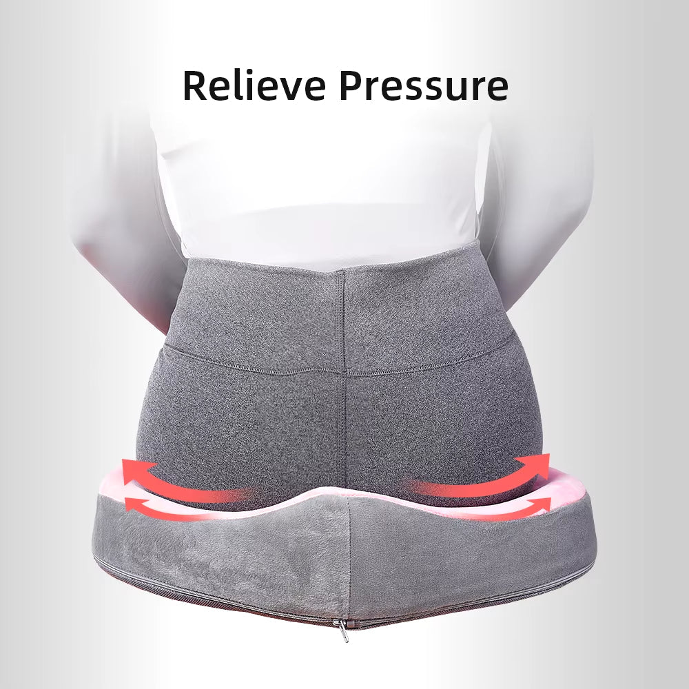 Side view showcasing the ergonomic shape of SUNVENO Maternity Seat Cushion