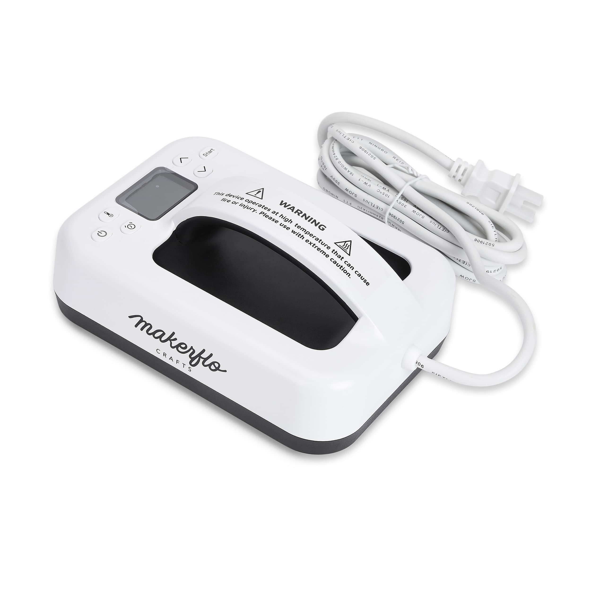 Close-up of heating plate on Mini Heat Press for small crafting items