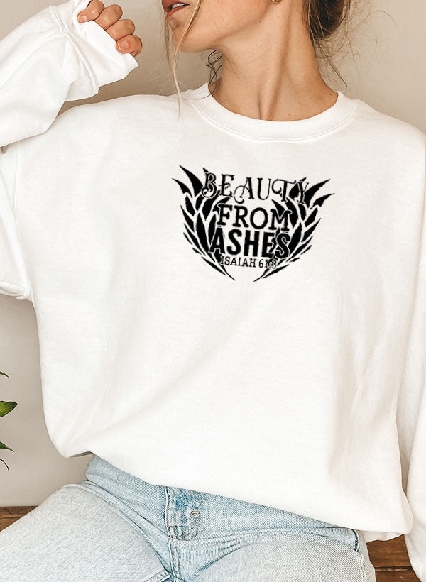Side view highlighting the fit of Beauty From Ashes Isaiah Sweatshirt