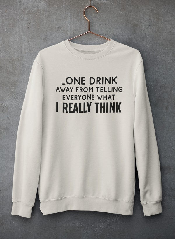 Close-up of the fleece lining in the 'What I Really Think' Sweatshirt by Virgo