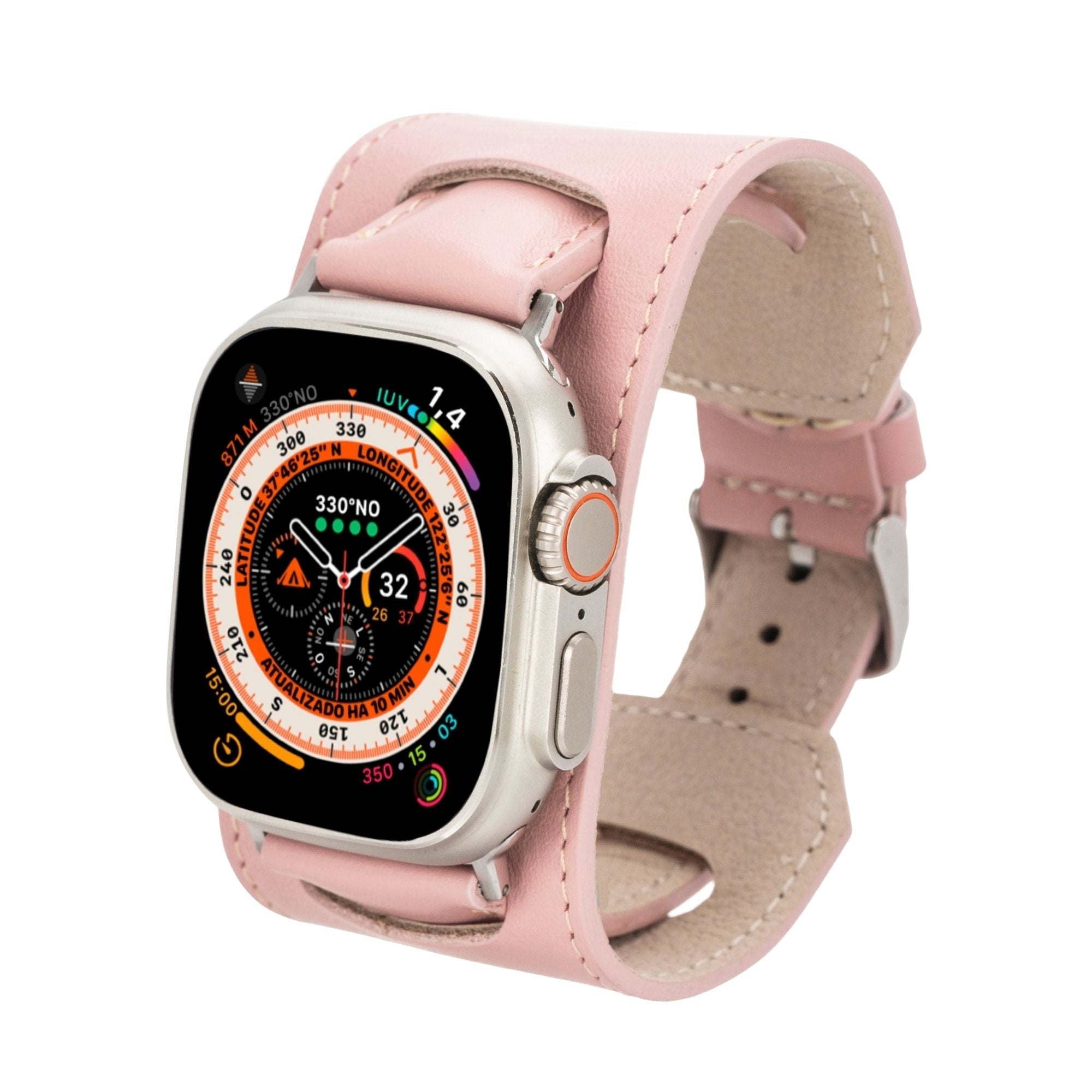 User-friendly design of Moorcroft Cuff Leather Band for Apple Watch by TORONATA