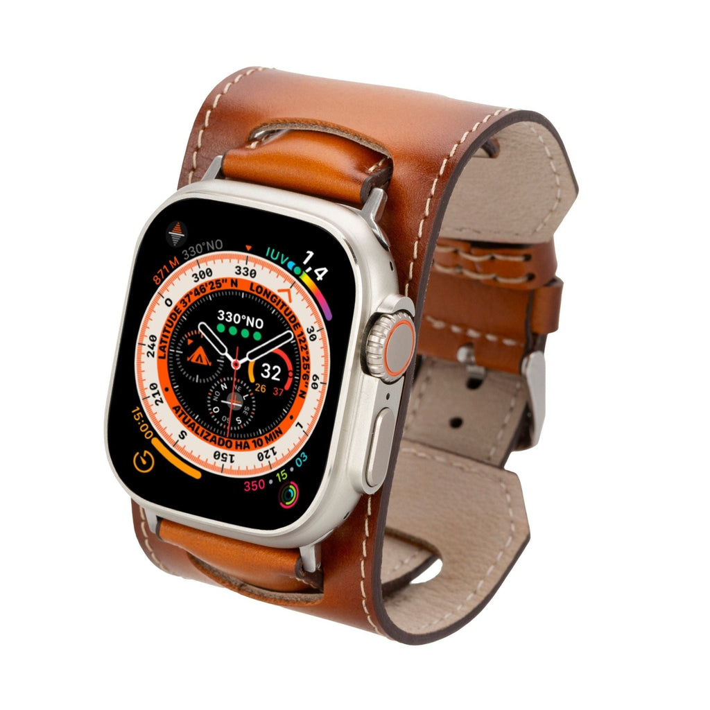Moorcroft Cuff Leather Band for Apple Watch with a focus on its premium quality