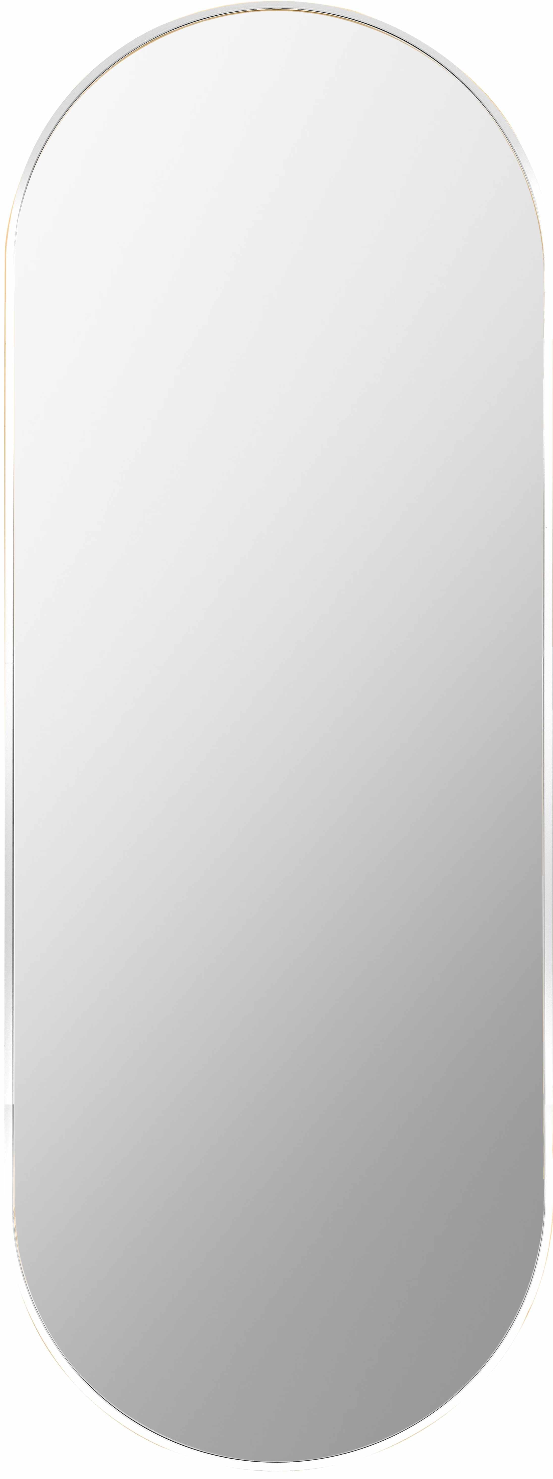 Side angle of Elegant Silver Gray Carved Mirror showcasing carvings