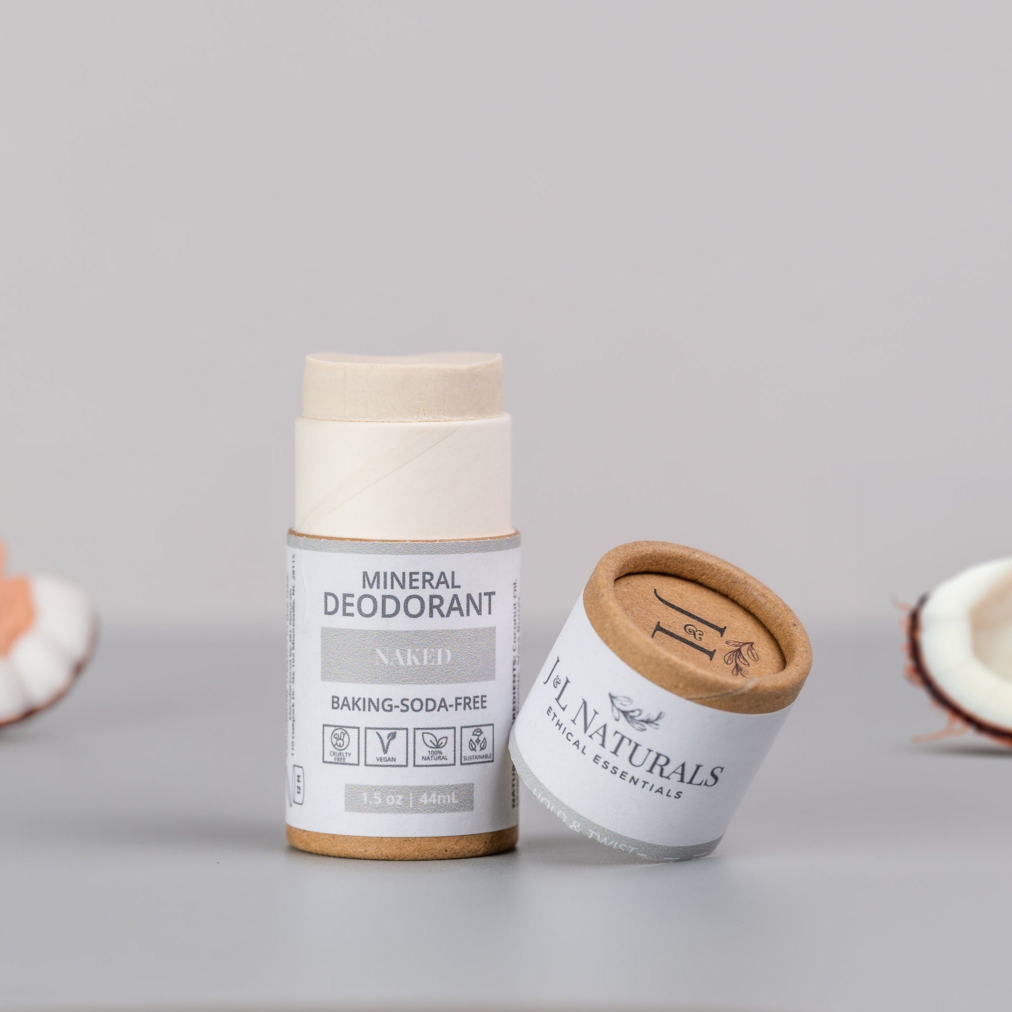 Gentle Mineral Deodorant packaging details by J&L Naturals