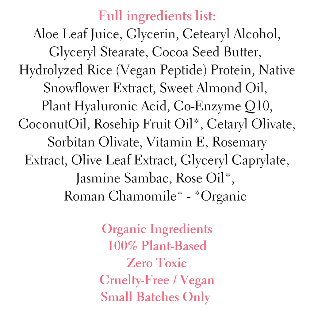 Close-up of Metapora Good Night Face & Neck Care in a hand