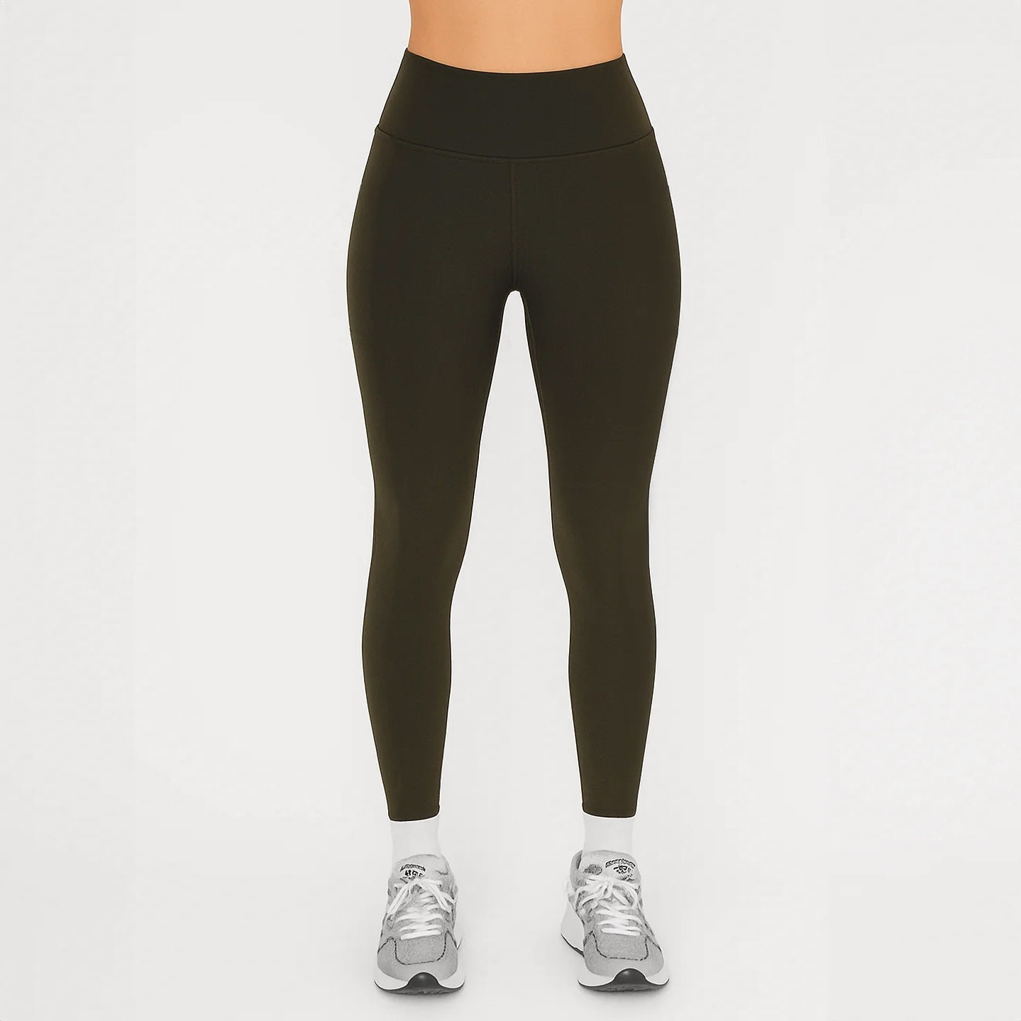 Side view showcasing the fit of Premium Women's High-Rise Fitness Leggings