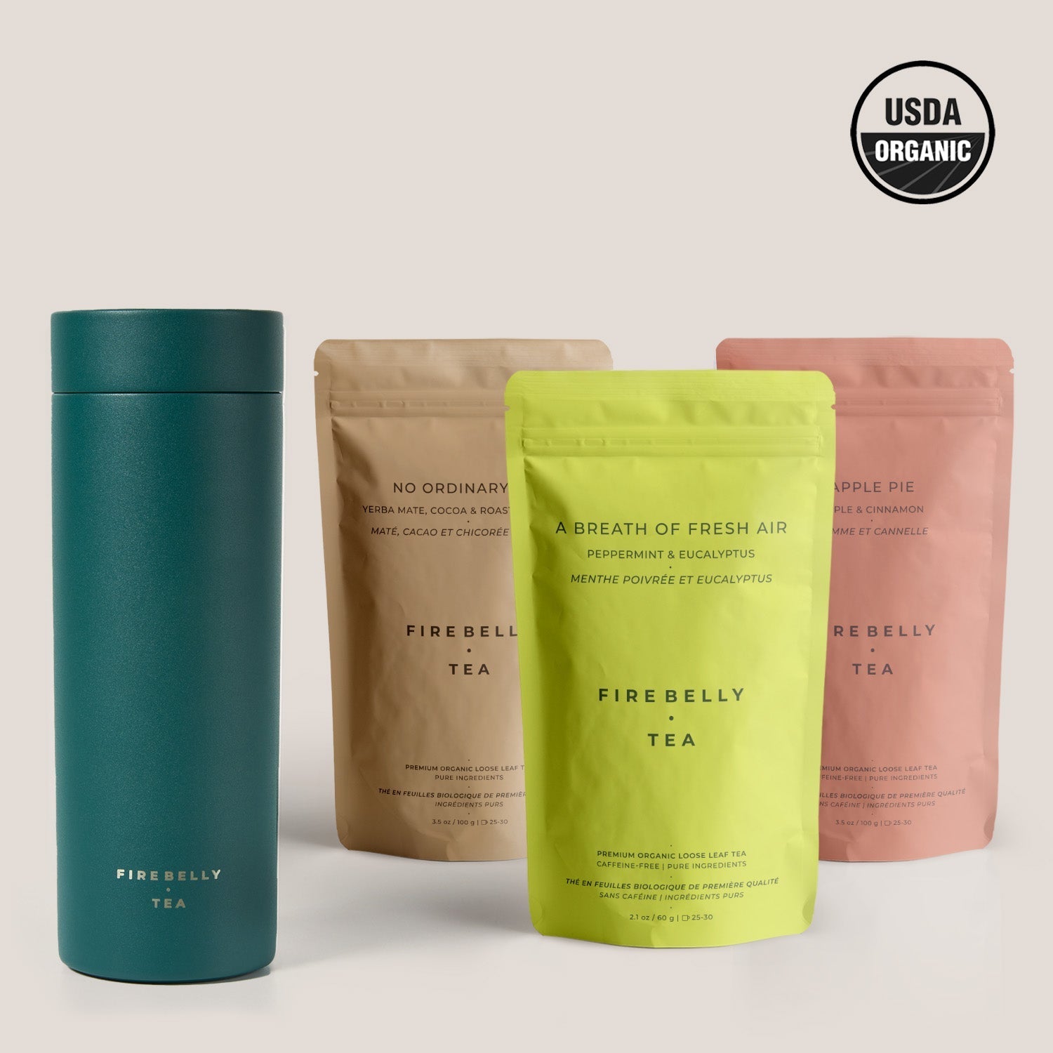 Enjoying tea outdoors with Firebelly Tea's travel kit