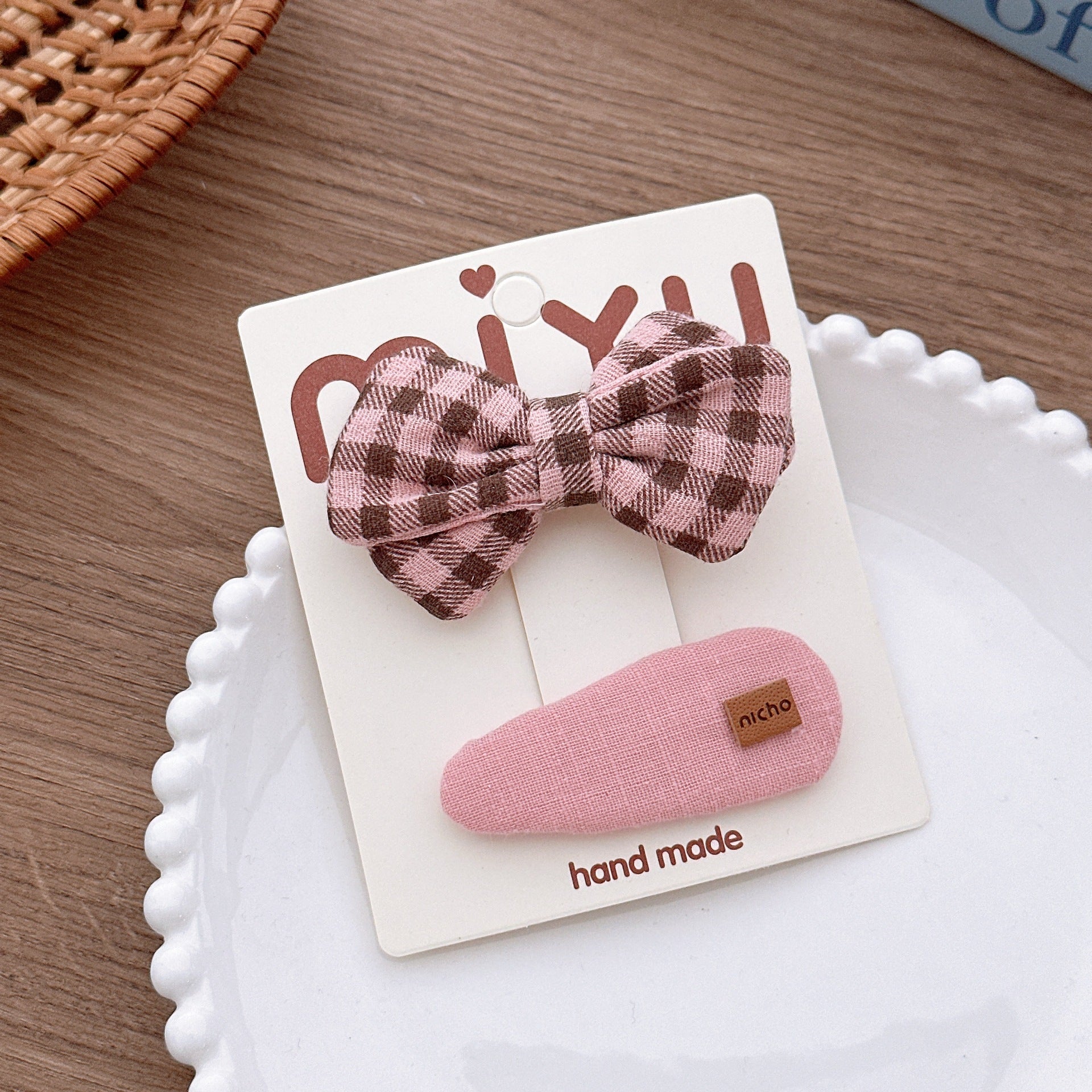 Collection of 2 Geometric Shaped Hair Clips and Hair Ties