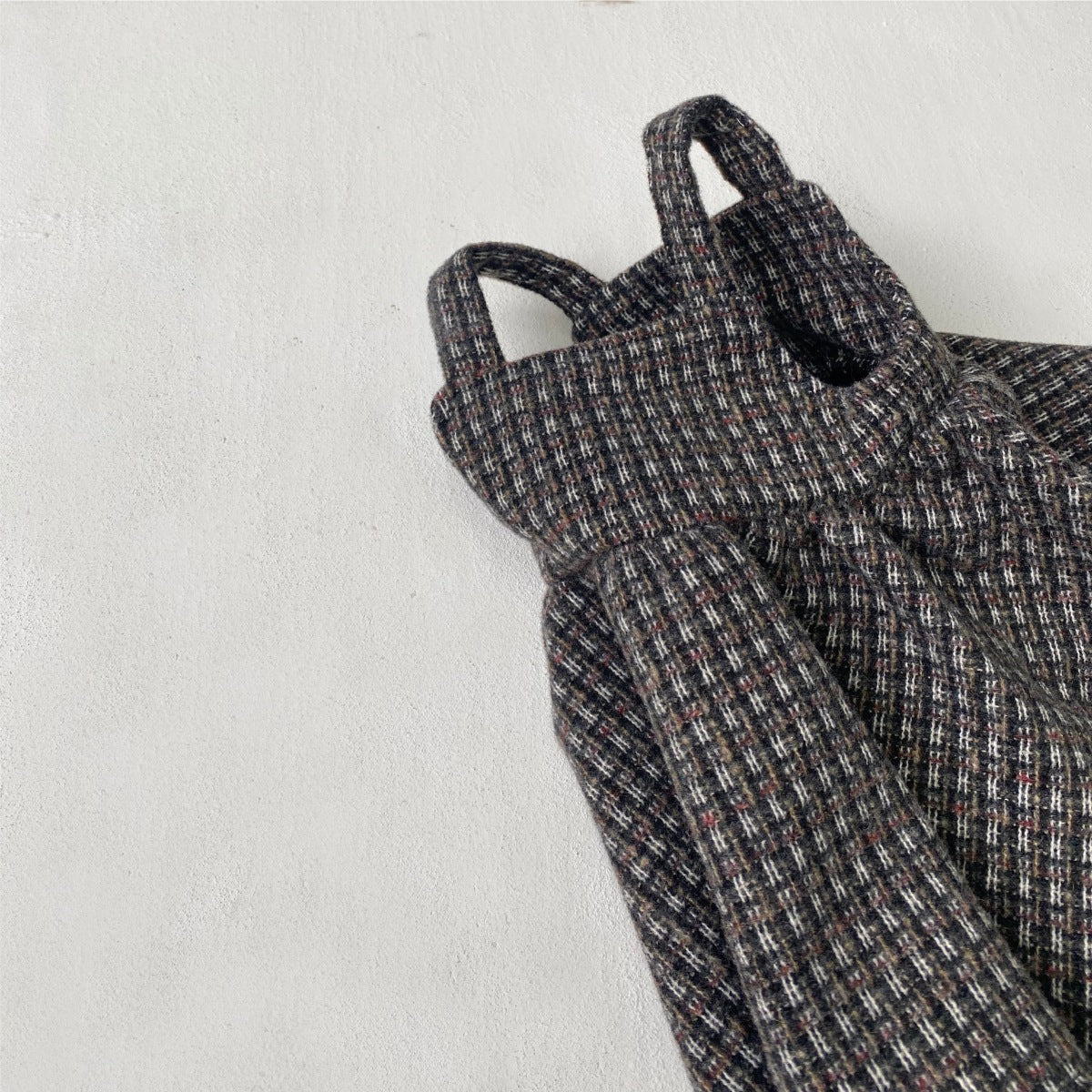 Autumn and Spring Arrival Baby Kids Girls Vintage Plaid Pattern Sleeveless Dress