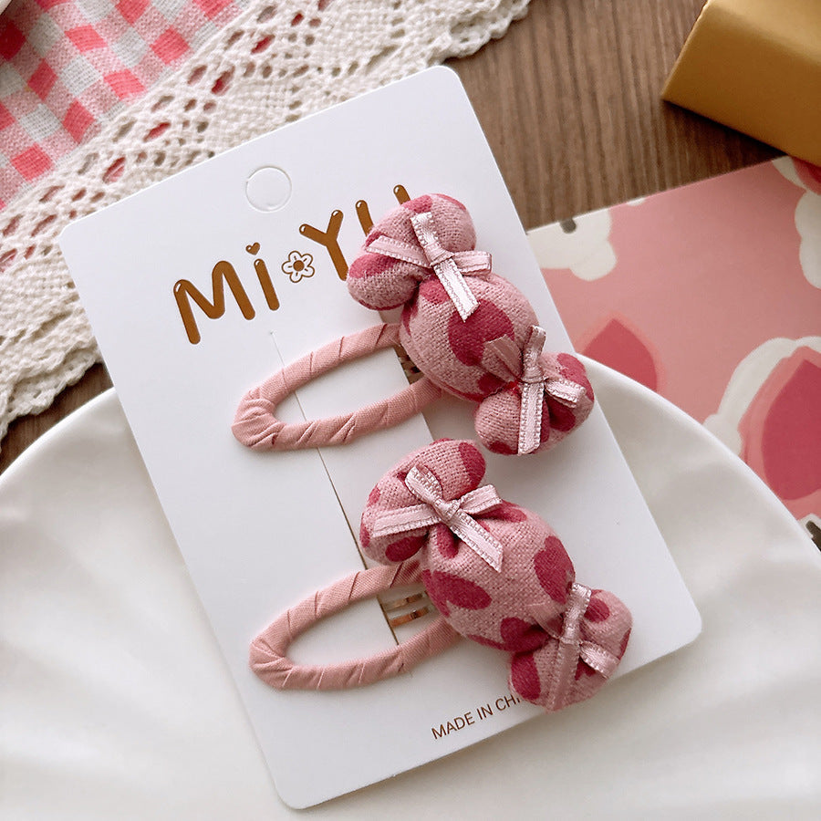 Collection of 2 Versatile Pink Hearts Pattern Hair Clips