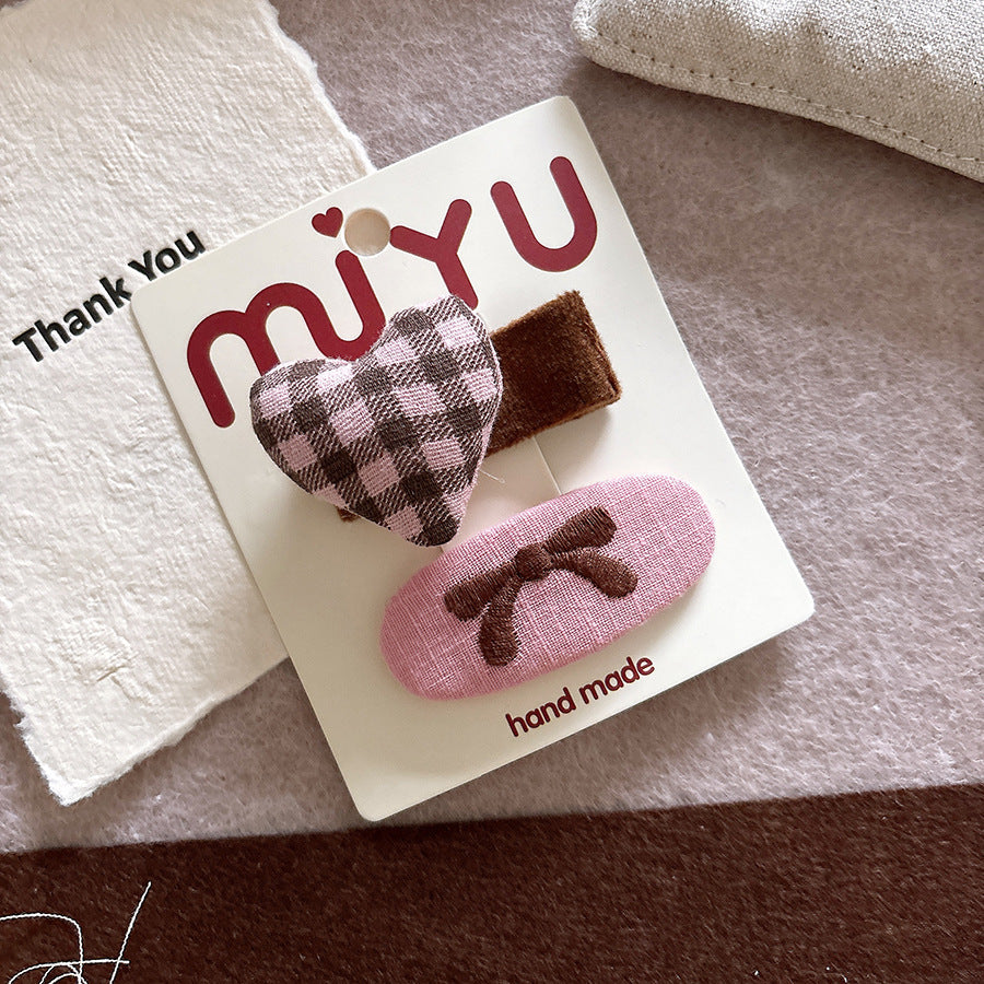 Collection of 2 Geometric Shaped Hair Clips and Hair Ties