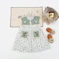 Summer Baby Kids Girls Sleeveless Flowers and Animals Pattern Embroidered Dress