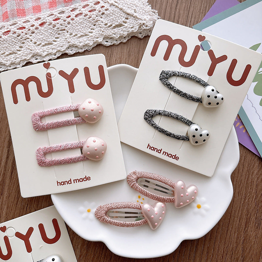 Collection of 2 Dots Decorated Hollow-out Hair Clips