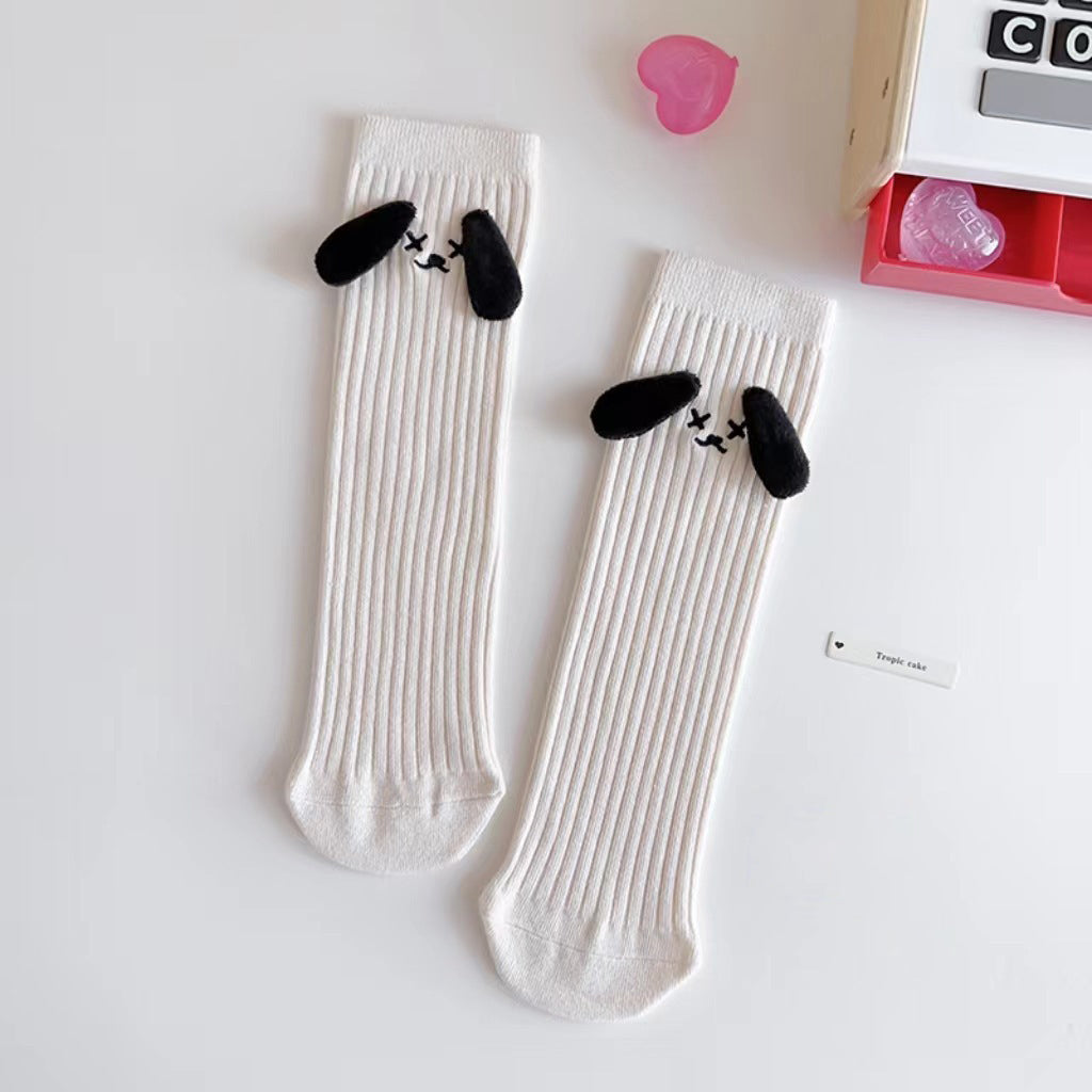 Baby Girls Kids Mommy And Me Dog-Ears Design Comfortable Knee-High Socks