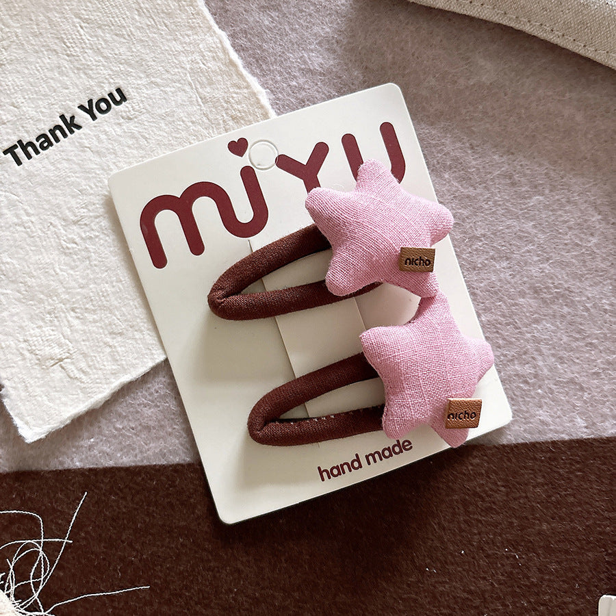 Collection of 2 Geometric Shaped Hair Clips and Hair Ties