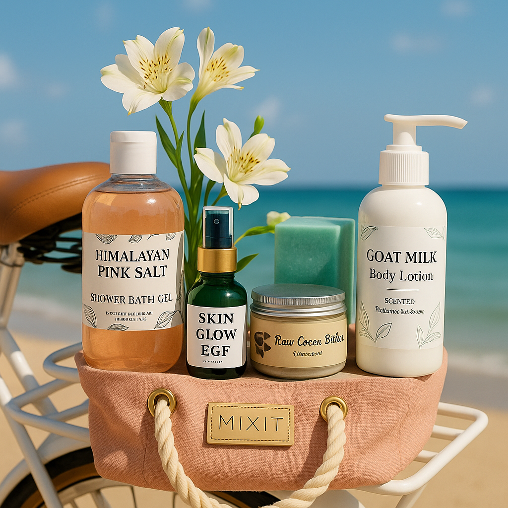 Nature's Glow serum application on glowing skin