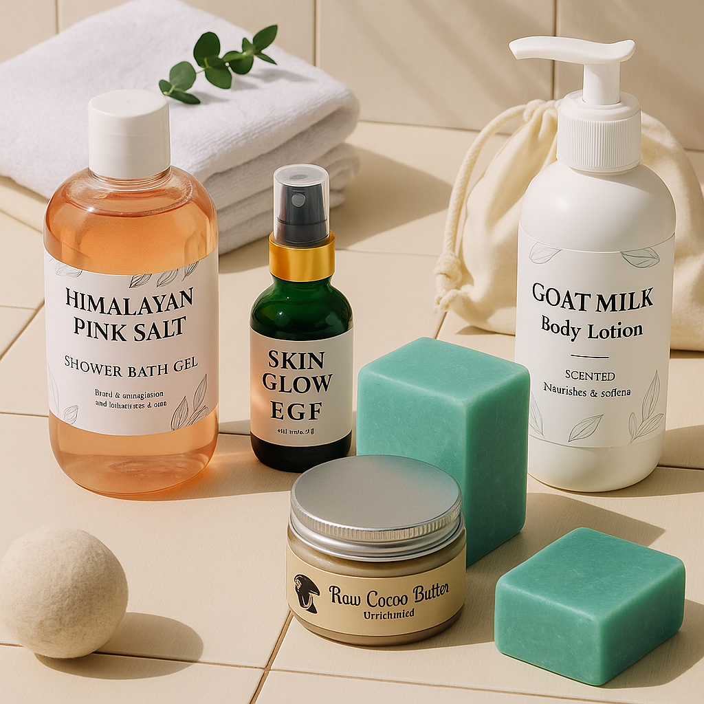 Close-up of luxurious cream from Nature's Glow Beauty Bundle