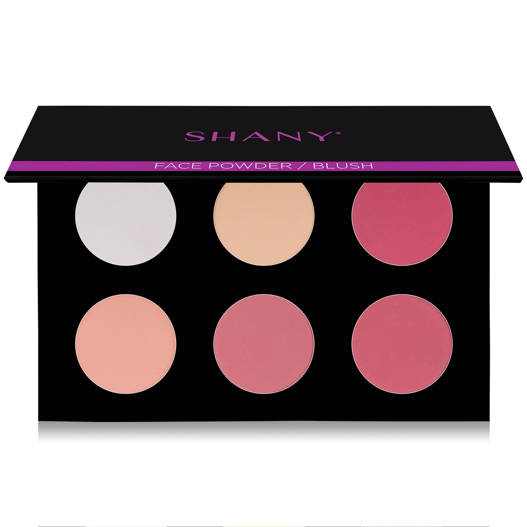 Layered display of SHANY Mini Masterpiece Makeup Set with 6 refills