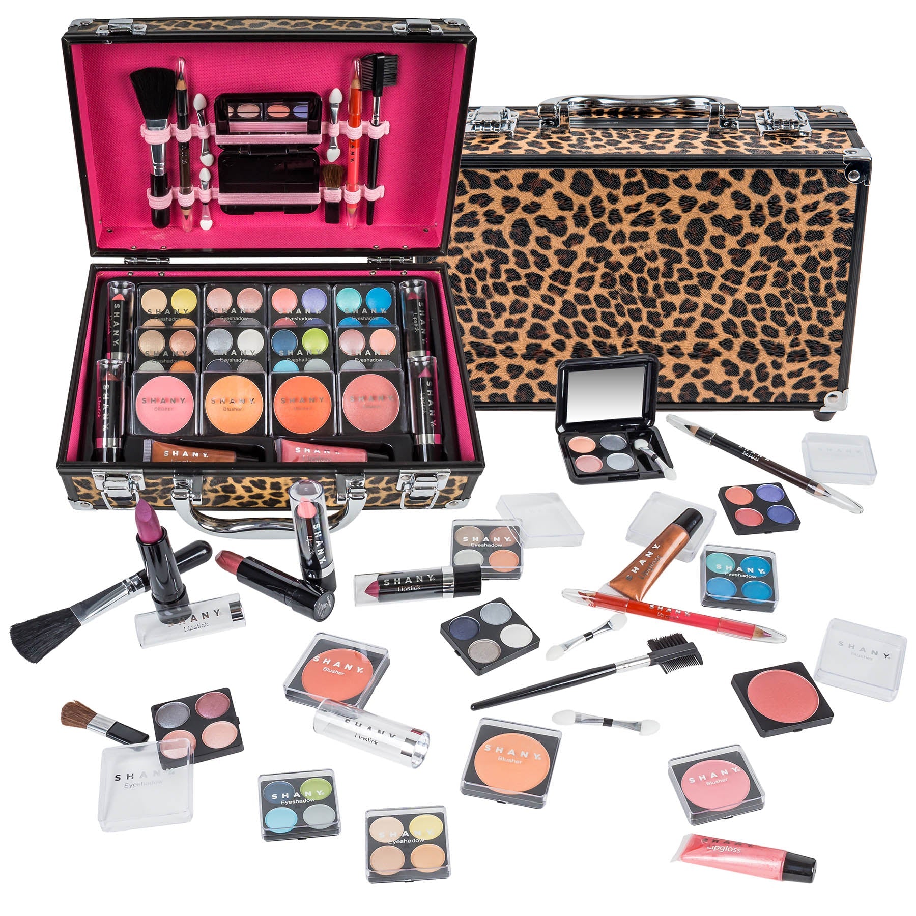 Open Ultimate Travel Makeup Case showcasing makeup essentials