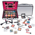 Ultimate Travel Makeup Case with shimmering and matte eyeshadows