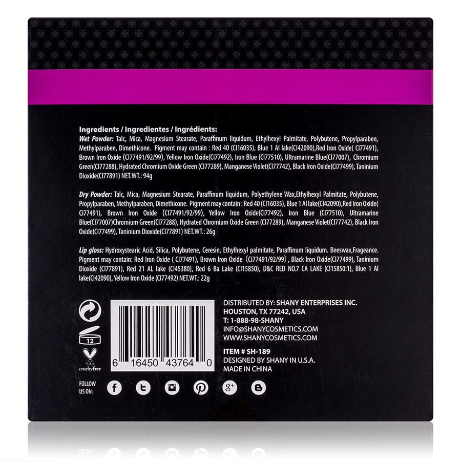 Side view of Ultimate Makeup Mastery Kit by SHANY with makeup applicators