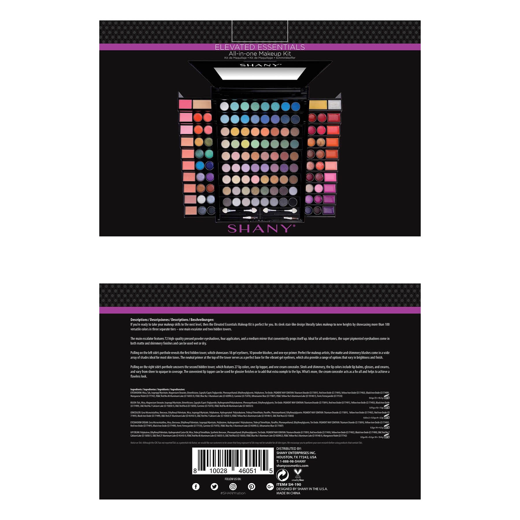 Colorful gel eyeliners included in SHANY Ultimate All-in-One Kit