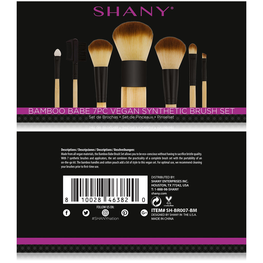 Travel-friendly pouch holding the Eco-Friendly Bamboo Makeup Brushes