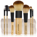 Bamboo Makeup Brush Set With Cotton Pouch