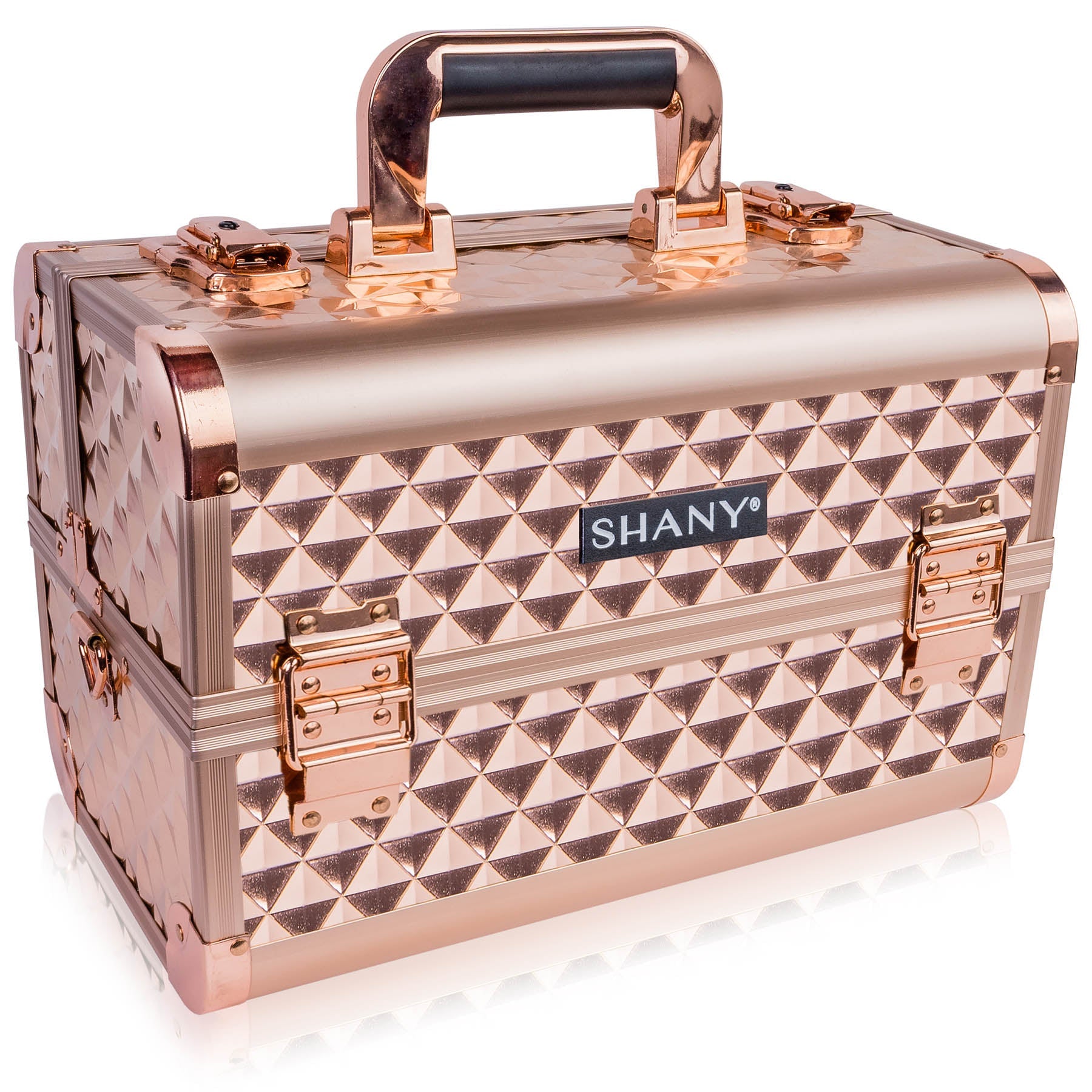 Compact size of Premium Fantasy Makeup Train Case by SHANY for travel