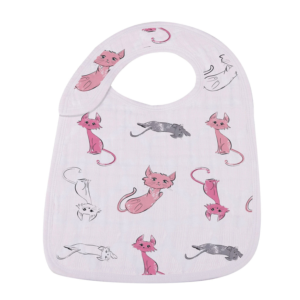 Eco-friendly Bamboo Muslin Snap Bibs in natural bamboo color