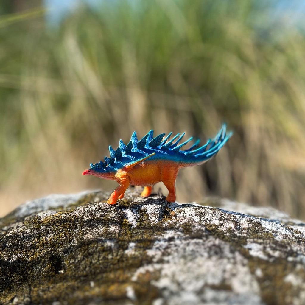Close-up of the distinctive plates on the Kentrosaurus Dinosaur Toy