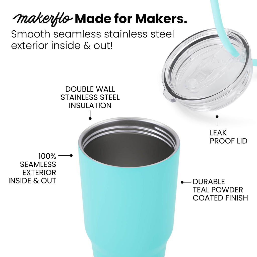 Lifestyle shot of powder coated tumblers in use at a picnic by MakerFlo
