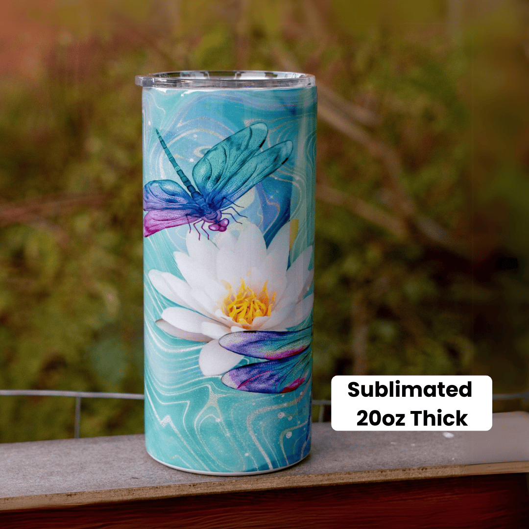 Front view of Customizable 20oz Thick Sublimation Tumbler by MakerFlo