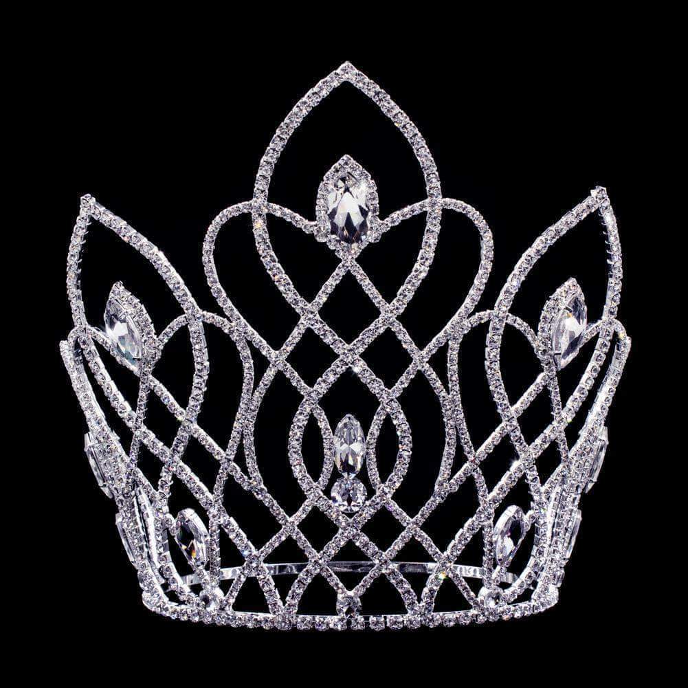 Close-up of the sparkling sterling plating on the 9" Navette Crown