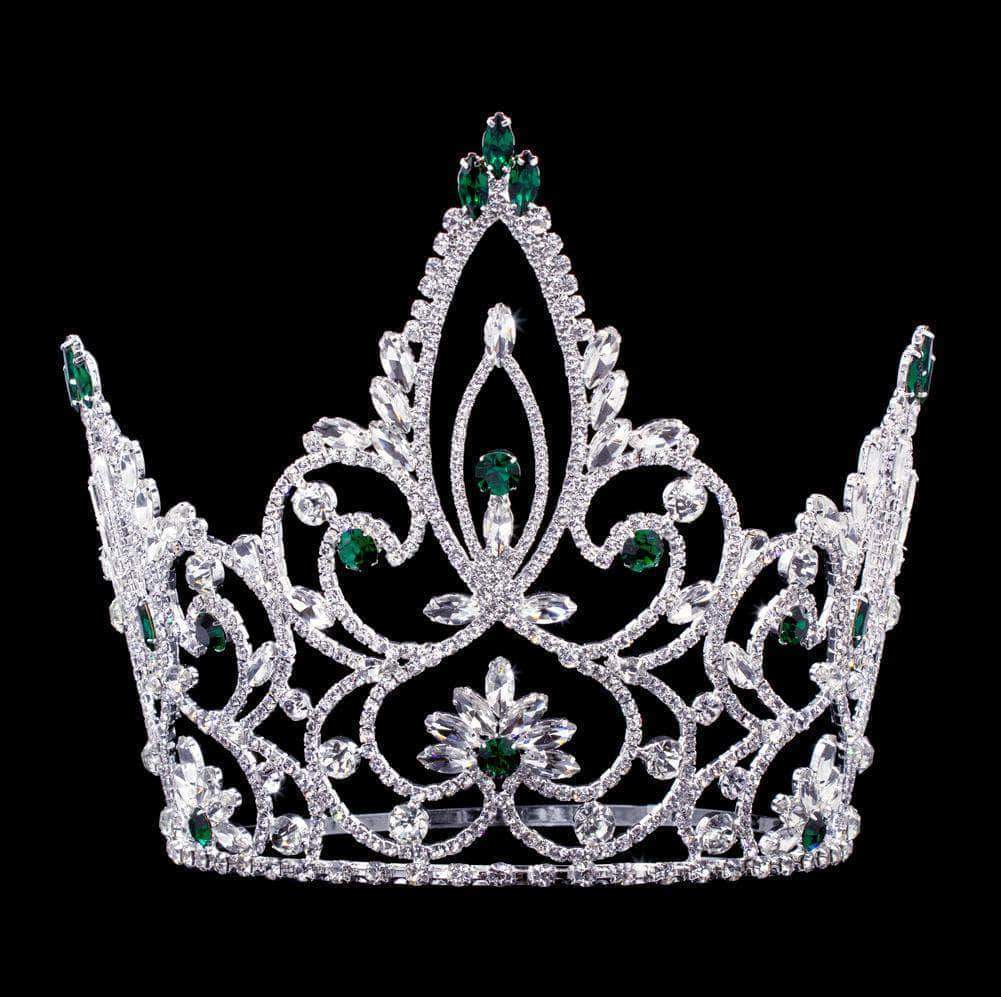 Elegant EJools Forestry Pageant Adjustable Crown displayed on a stand