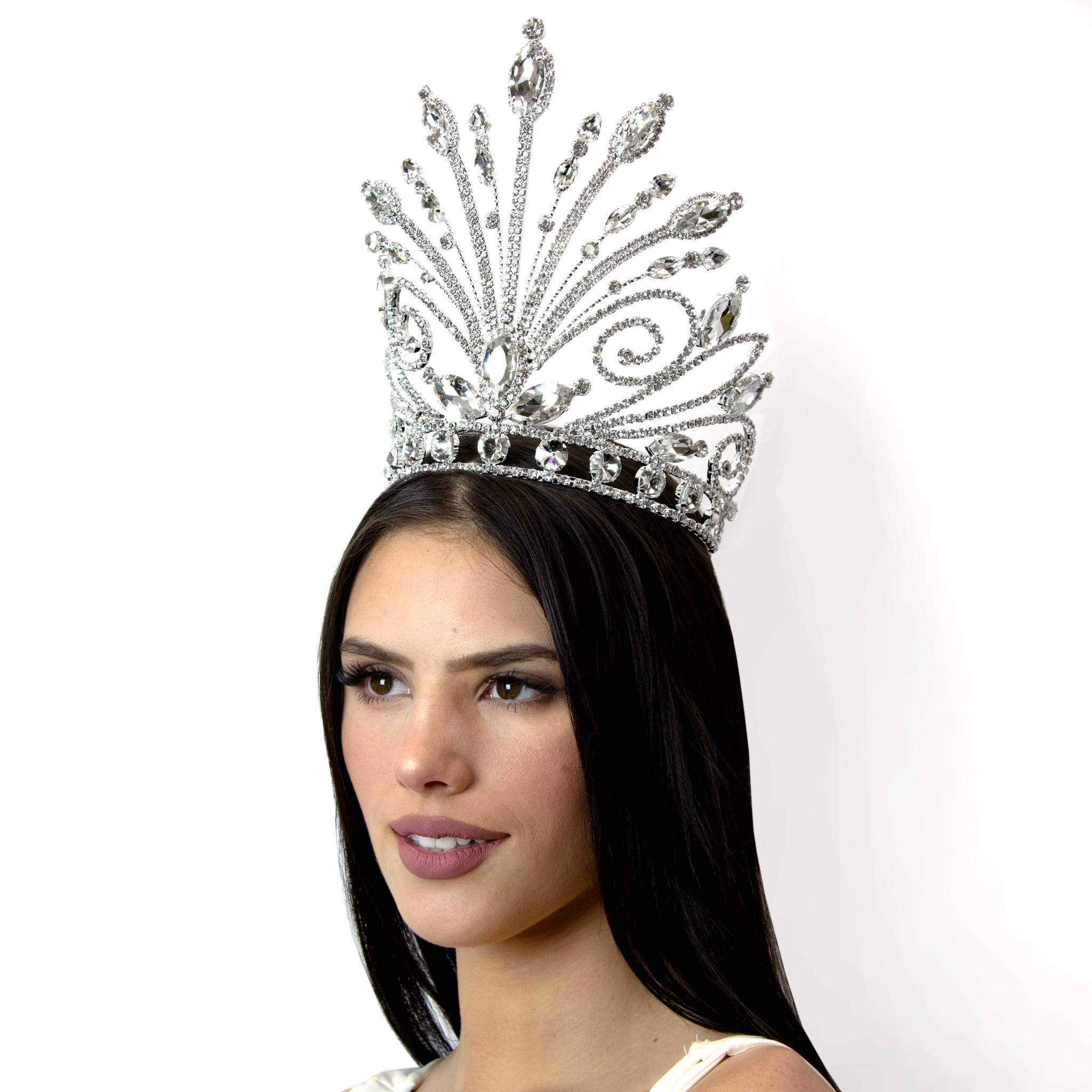 #17092 - Peacock Adjustable Crown - 8"