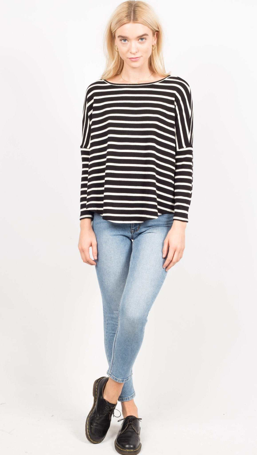 Tom Sweater | Black and White Stripe Pullover