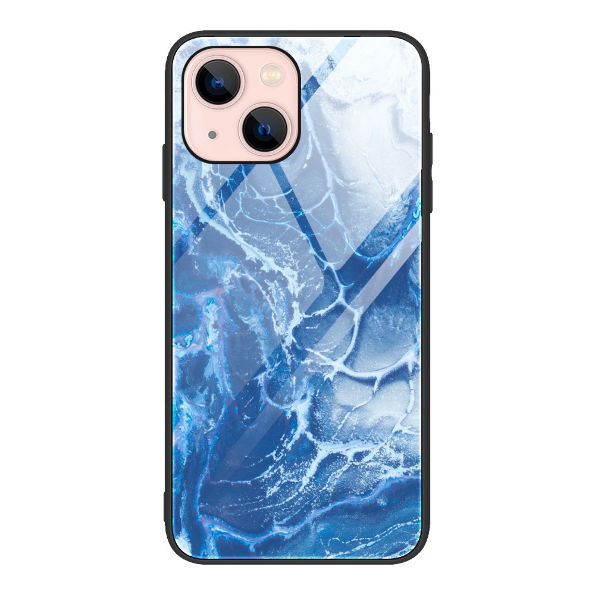 tpu tempered glass phone case for iPhone13 marble glass case