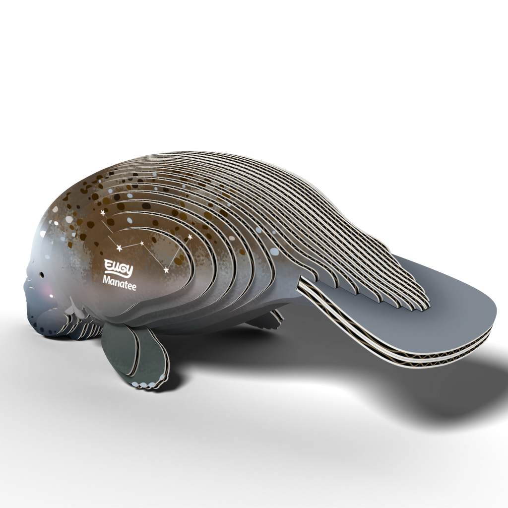 Front view of EUGY Manatee 3D Puzzle showcasing intricate design