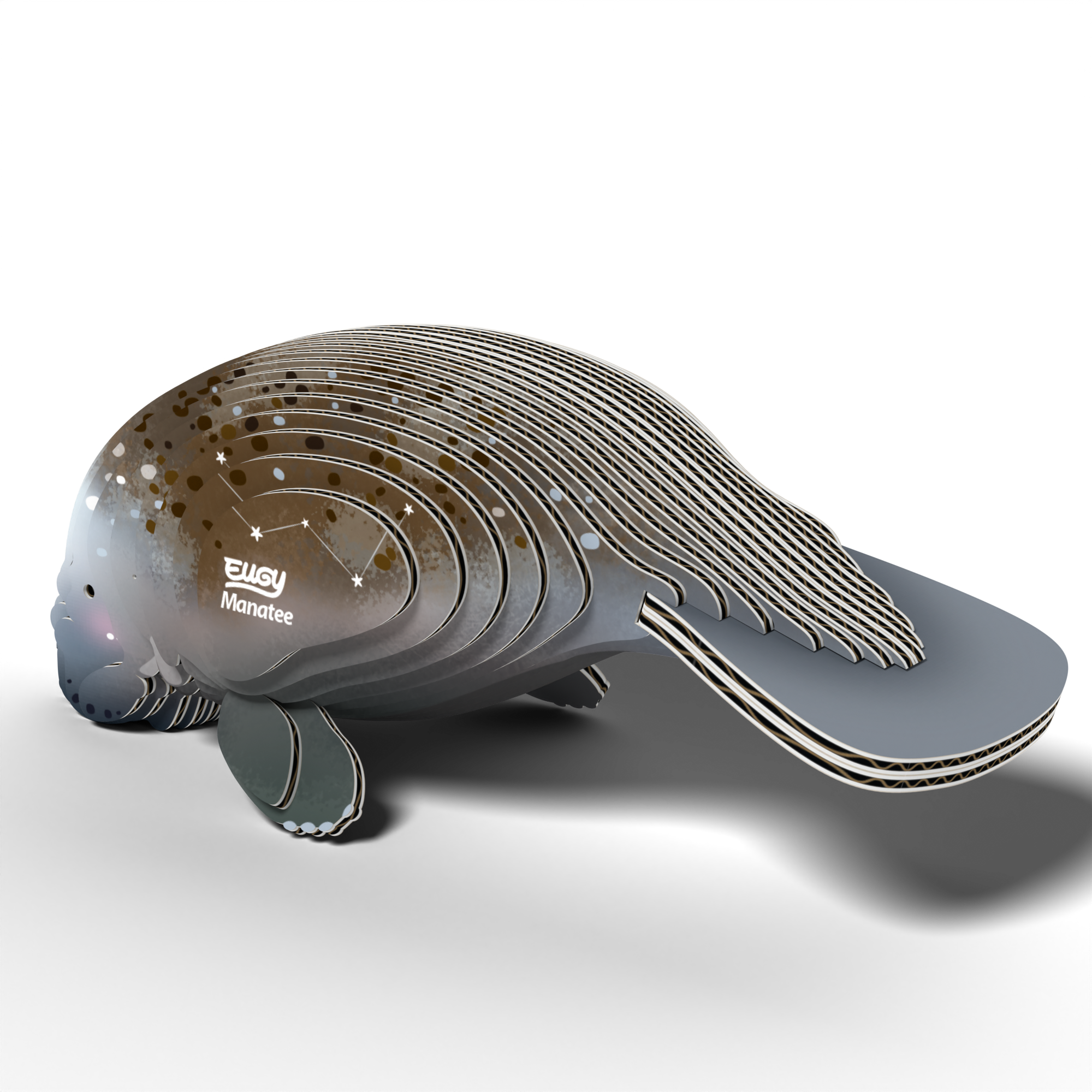 Front view of EUGY Manatee 3D Puzzle showcasing intricate design