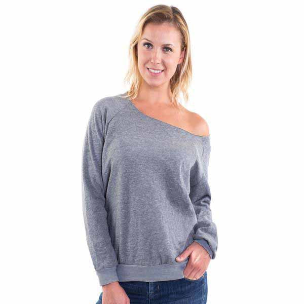 Flat lay of Women's Off-Shoulder Fleece Pullover with accessories by Gobingya
