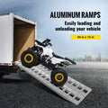 Front view of VEVOR Heavy-Duty Aluminum Trailer Ramps
