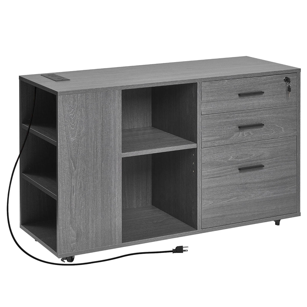 VEVOR Mobile 3 Drawer File Cabinet displayed in a home office