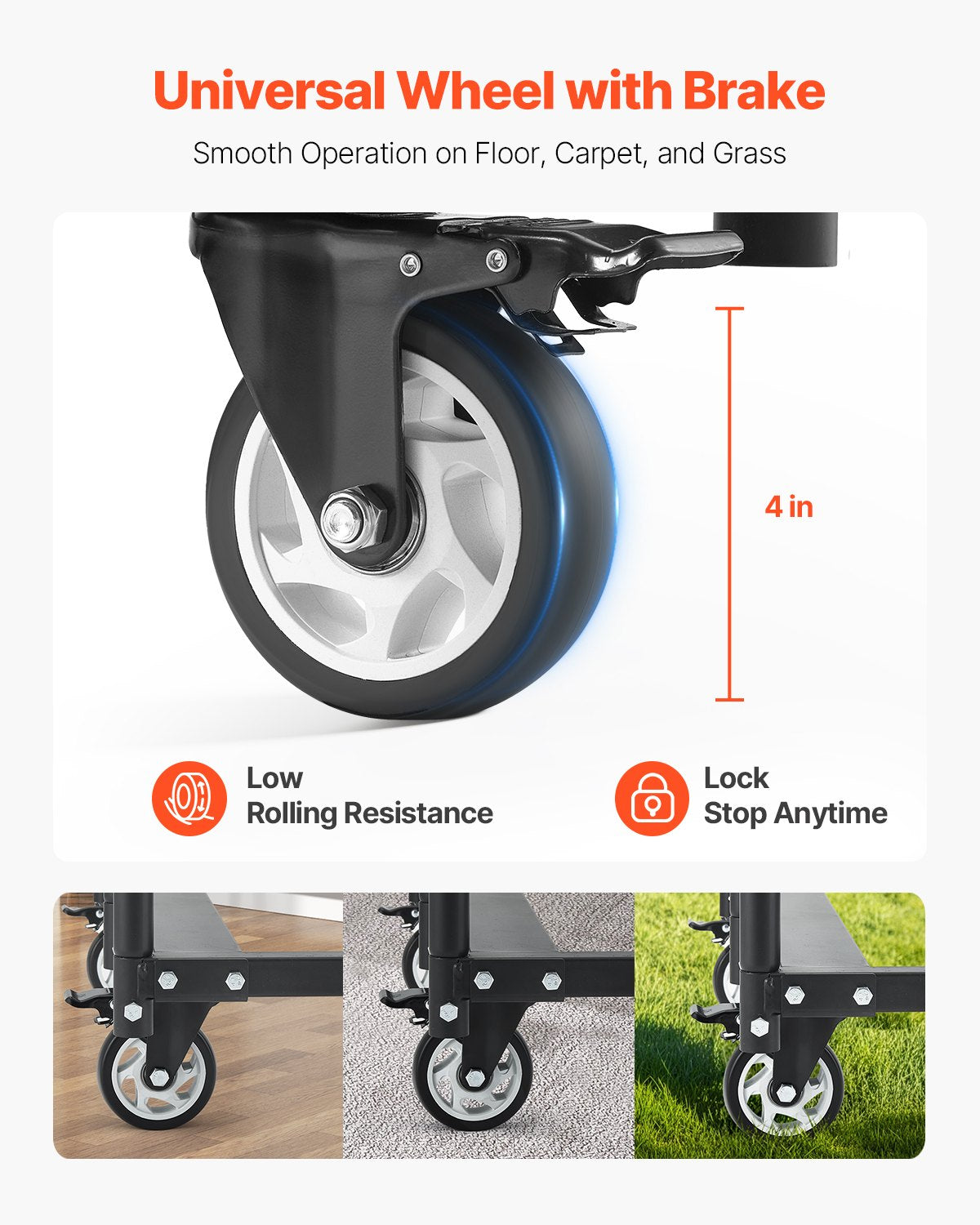 VEVOR Heavy-Duty Folding Chair Rack with chairs stored efficiently