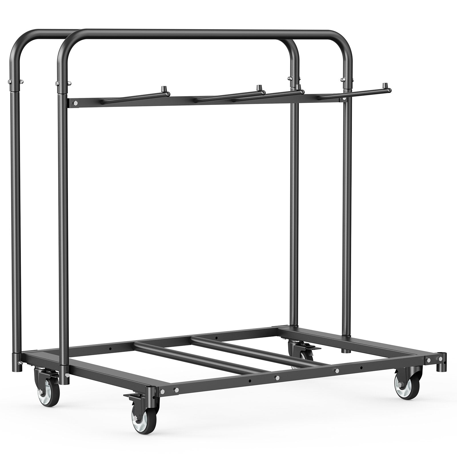 Back view of VEVOR Folding Chair Rack highlighting its robust design