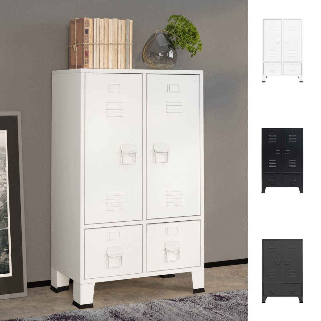 vidaXL Wardrobe Armoire Clothes Storage Organizer Bedroom Closet Rack Metal